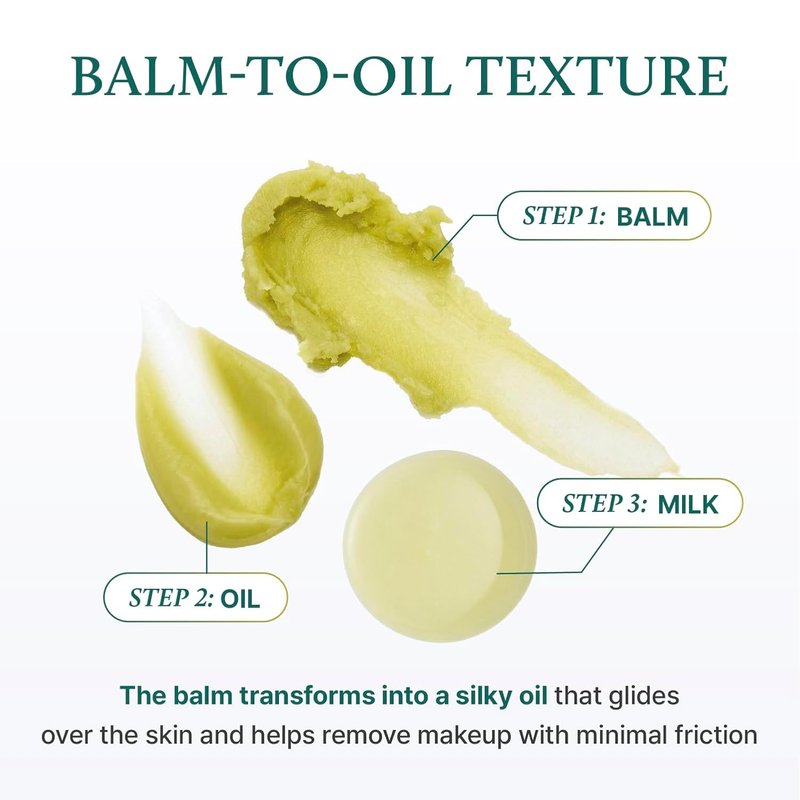 YADAH Green Tea Matcha Cleansing Balm II - Gentle Makeup Remover for Sensitive Skin | 3.38 fl oz, Vegan & Hydrating