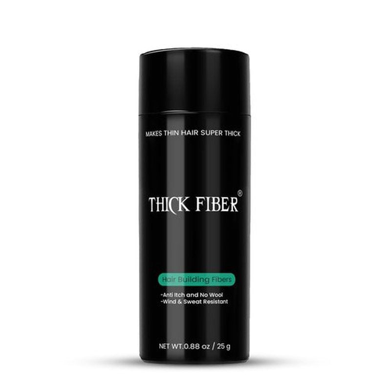 THICK FIBER Hair Fibers for Thinning Hair & Bald spots (DARK BROWN) - 25g Bottle - Conceals Hair Loss in Seconds - Hair Powder for Women & Men