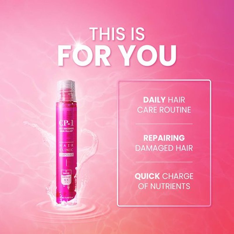 CP-1 3 Seconds Keratin Hair Treatment Set, 20ea (13ml each), Rinse Off Deep Conditioner for Dry Damaged hair, Protein Mask, Salon quality self hair care
