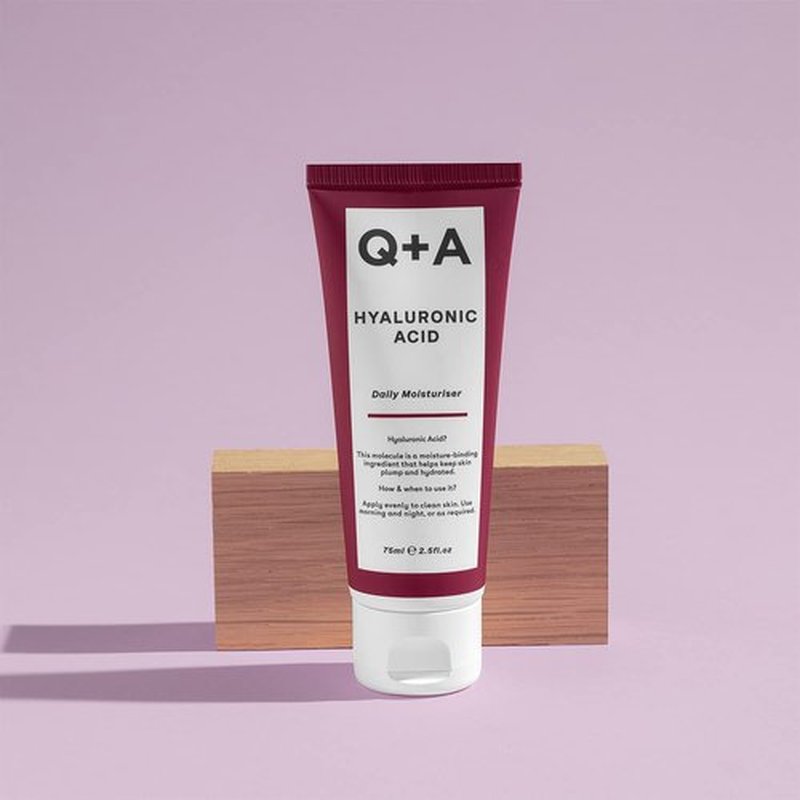 Q+A Hyaluronic Acid Daily Moisturizer - Hydrating Face Cream with Polyglutamic Acid | 75ml, Fragrance-Free Skincare for Soft, Even Skin