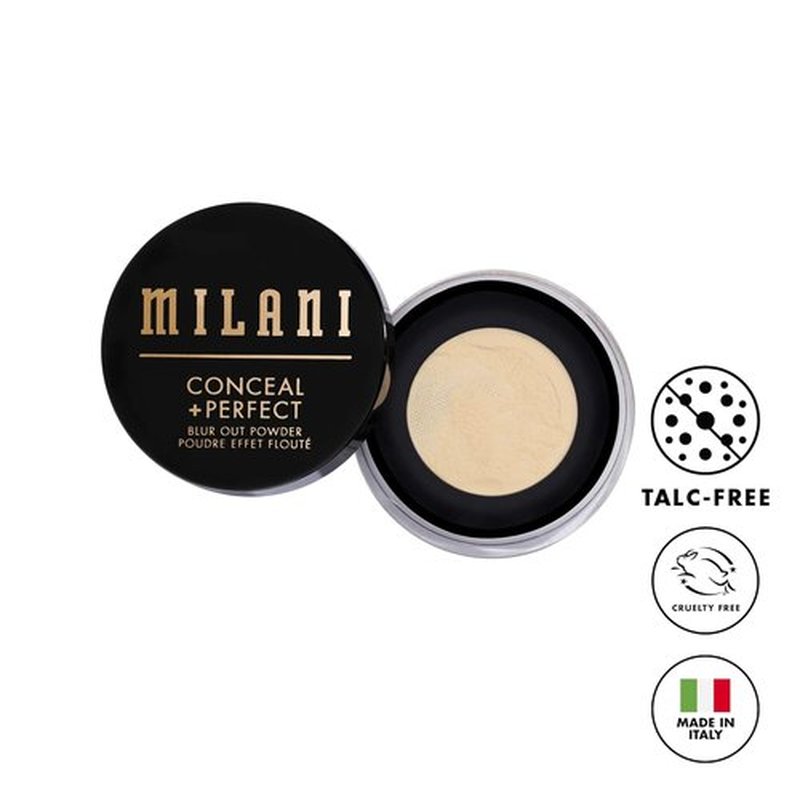 Milani Conceal + Perfect Setting Powder - Translucent Talc-Free Formula for Pore Blurring Finish