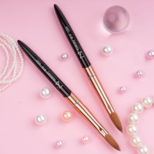 M – Regal 100% Kolinsky Acrylic Nail Brush | Professional Acrylic Nail Sculpting & Application Brush | Premium Nail Art Tool for Nail Technicians & Artists (#10)