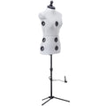 Dritz Twin-Fit Adjustable Dress Form - Small Sizes US 4-10 - Female Clothing Mannequin for Sewing, Fitting, and Draping - Pinnable Sewing Mannequin with 13 Dials for Fitting + 360 Hem Guide