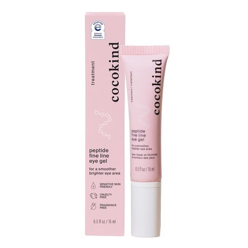 Cocokind Peptide Eye Gel, Lightweight and Hydrating Fine Line Treatment to Reduce Wrinkles, Made for Sensitive Skin, Fragrance Free, Cruelty Free, Vegan, .5oz