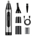 Dapsang Nose Hair Trimmer for Men Rechargeable USB Ear Nose Eyebrow Razor 3 in 1 Electric Facial Hair Trimmer Kit Waterproof Nasal Trimmer Painless Hair Clippers Shaver for Easy Cleansing