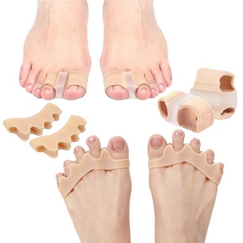 SANHLSKJ Big Toe Spacers Separators Bunion Corrector for Women Men,Yoga Gel, Foot Pain Relief and Health,1 pair Each