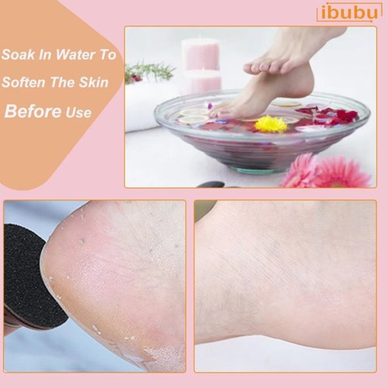ibubu 120 Pieces Replacement Sandpaper Pad Disks Discs for Professional Electric Foot File Callus Remover Machine Foot Hard Dead Skin Removal (Super Smooth 180 Grit)