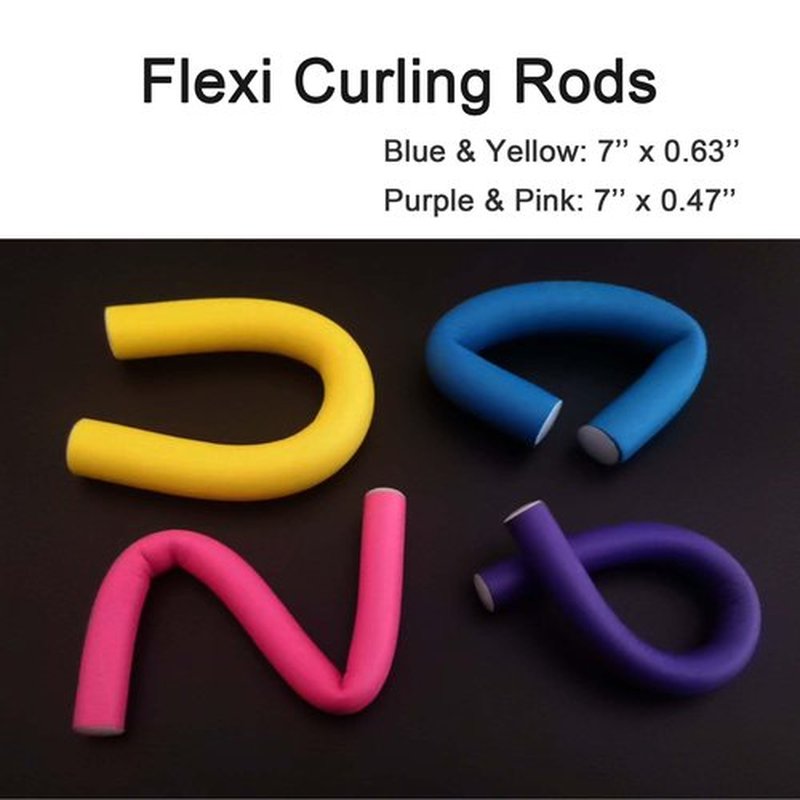 Beyoslf 36Pcs Flexible Hair Rollers and Curlers Set - 7" 0.63" & 0.47" Bendable Soft Foam Rods for Heatless Curling Short & Long Hair