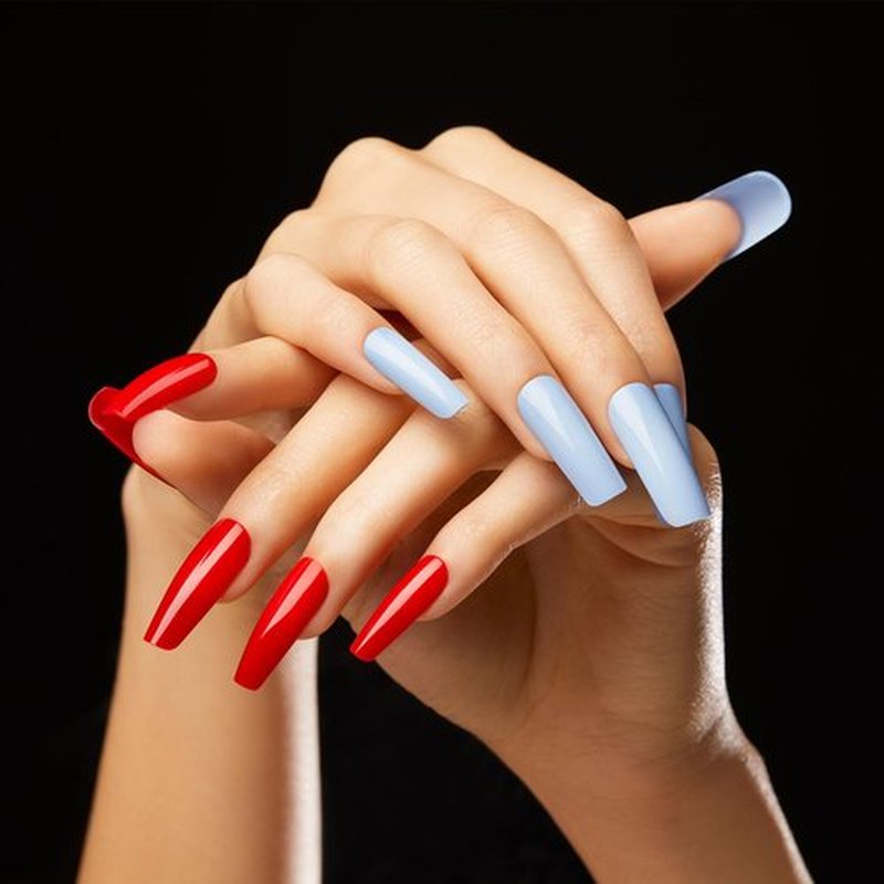 KISS GelPress Professional Gel Nail Starter Kit, Includes 56 Pre-Sculpted Gel Nail Extensions, UV Gel, 1 LED Lamp, 6.7 mL Primer, 1 Nail File, 1 Manicure Stick