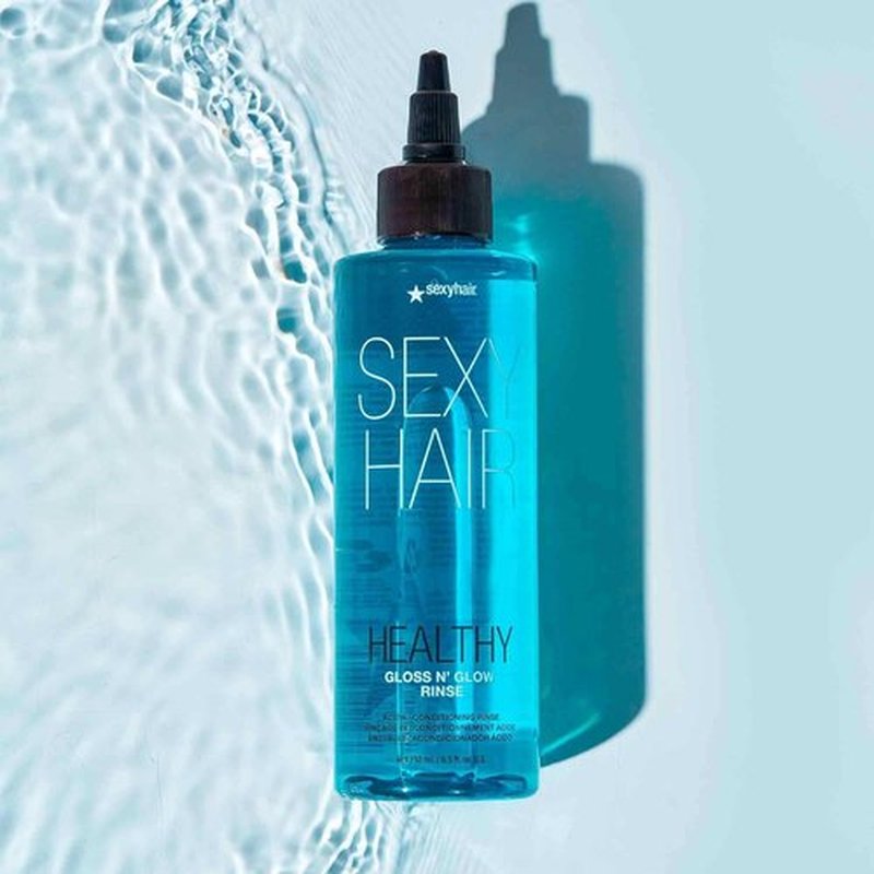 SexyHair Healthy Gloss N' Glow Conditioning Rinse - Lightweight Shine Enhancer for All Hair Types, 6.5 fl oz