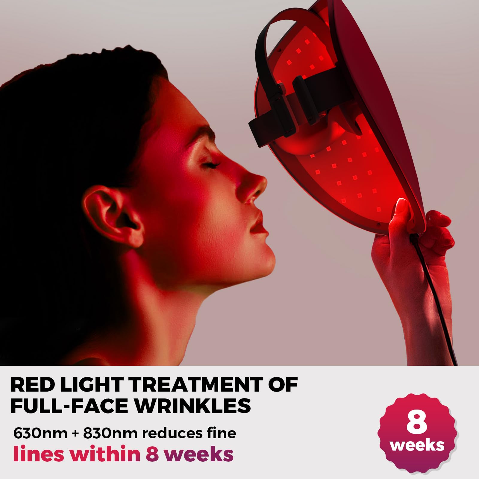 QuasarMD 7 in 1 Red Light Therapy Face Mask with Gold-Wire LED, 7 Color Light & Infrared Combo Therapy for Regulate Oil, Acne & Anti-Aging, Premium Cordless Home Skincare Device for Women, Men Gift