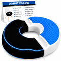 AnboCare Donut Gel Sitting Pillow - Orthopedic Memory Foam for Tailbone Pain, Hemorrhoid, Bed Sores, Postpartum, Prostate, Coccyx & Sciatica Pain