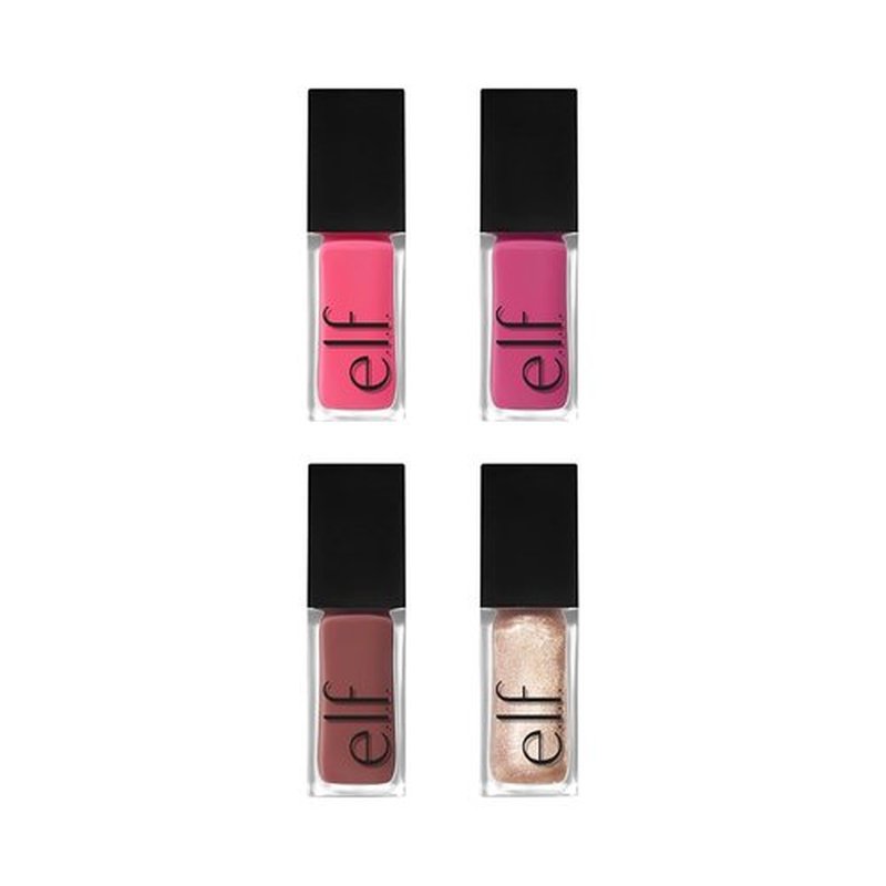 e.l.f. Glow Reviver Plumping Lip Oil Kit - Nourishing Tinted Oils for High-Shine Finish | 4 Vegan Shades