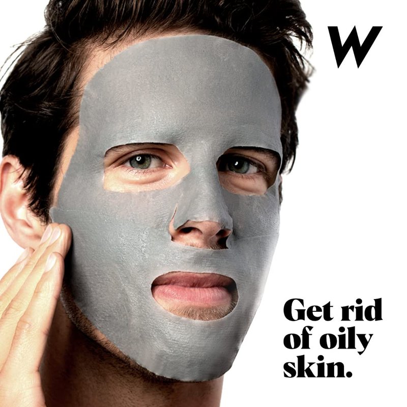 Wolf Project Korean Face Mask - Gentle Mud Mask with Pore Minimizer Serum, Vitamin B3, Vitamin C, Vitamin E, Oil Control. Deep Facial Cleansing For All Skin Types and Acne Prone Skin, 5 Pack