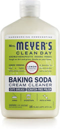 Mrs. Meyer's Clean Day Baking Soda Cream Cleaner - Cuts Grease & Scratch-Free Polish, Lemon Verbena, 16 Fl Oz