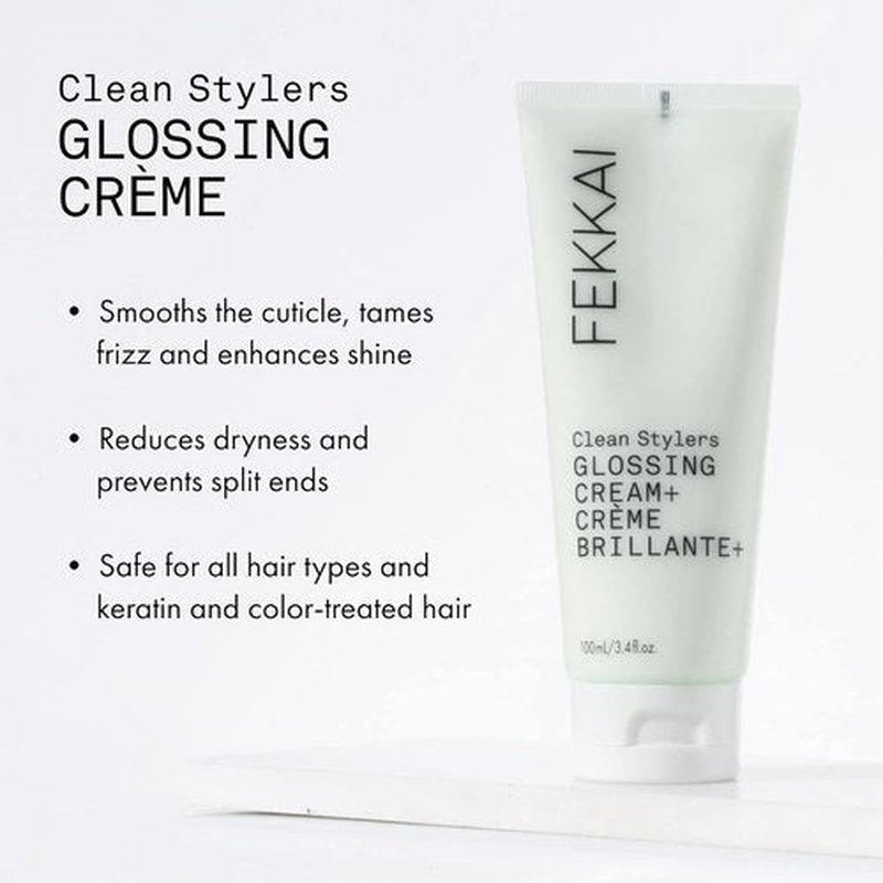 FEKKAI Glossing Cream - Hydrating Frizz Control & Shine Boost - 3.4 oz | Sulfate-Free, Vegan