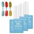 Gel Polish Remover for Nails (3pack), Easy & Quick Soak Off Gel Polish Remover in 3-5 Minutes, No Damage to Nails, for Salon & Home Use