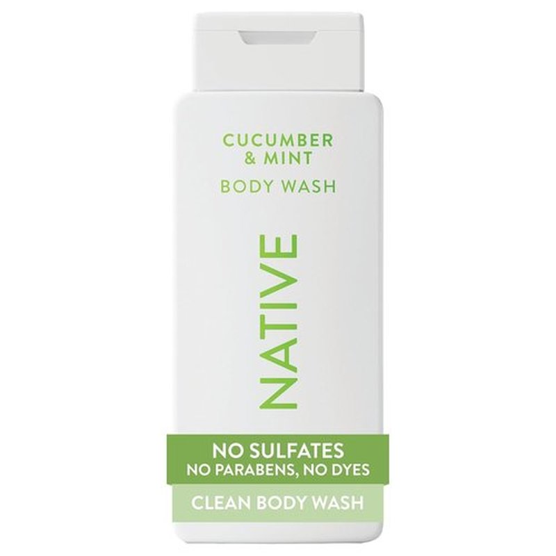 Native Body Wash - Naturally Derived Ingredients for Soft, Hydrated Skin | Cucumber & Mint, 18 oz