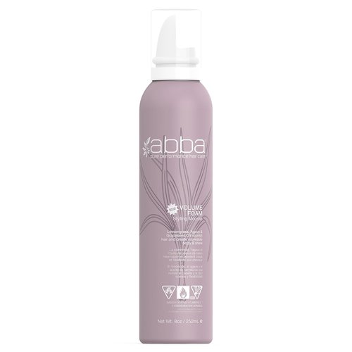 ABBA Pure Volume Foam Styling Mousse - Grapefruit & Lemongrass Scent, 8 Fl Oz