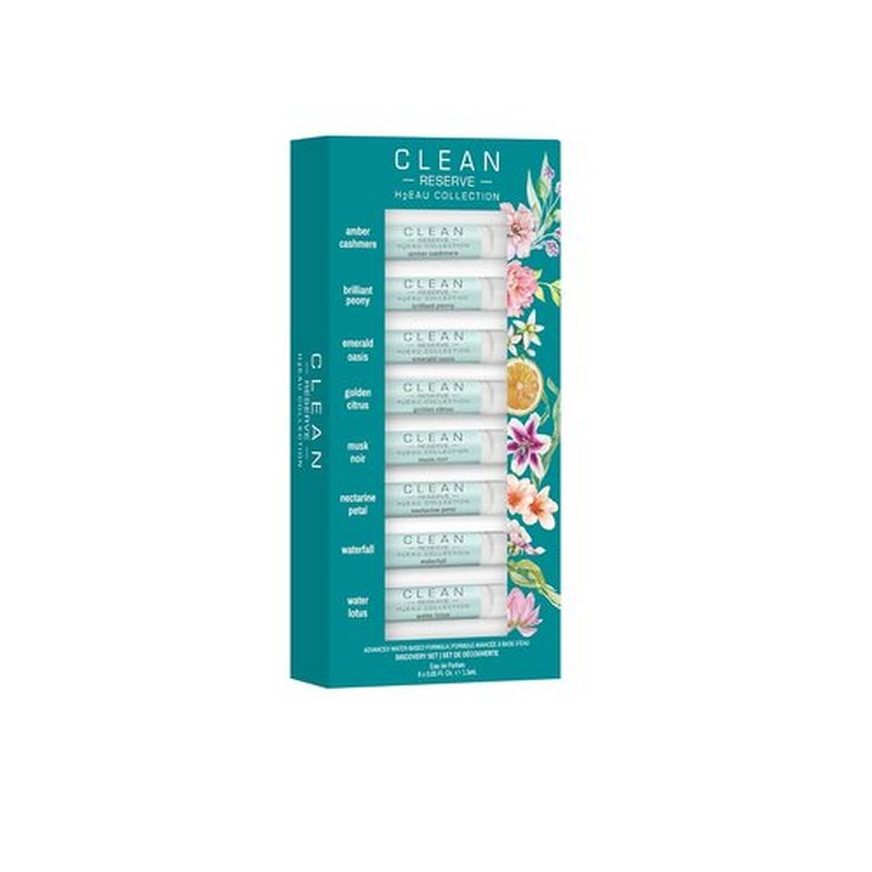 CLEAN H2EAU Fragrance Discovery Gift Set - Travel Mini Size Water-Based Layerable Perfume | Cruelty-Free