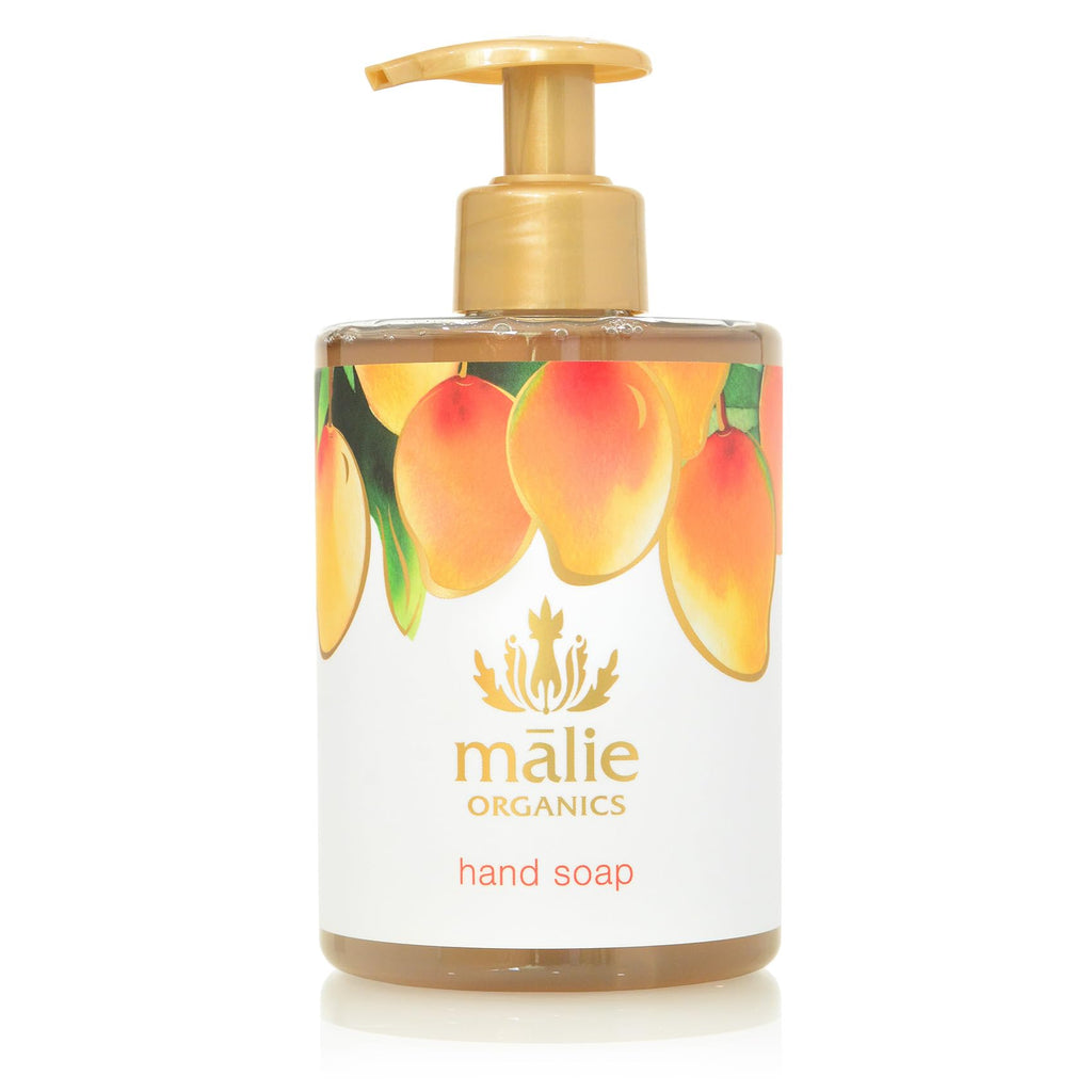 Mālie Organics Hand Soap, Mango, 13.5 oz, Organic Moisturizing Hand Wash with Aloe + Hawaiian Hydrosols, Vegan
