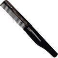Giorgio G20G Fine Tooth Folding Mustache and Beard Comb - Small Pocket Comb for Everyday Hair Care and Styling - Sawcut and Hand Polished (Black Graphite)