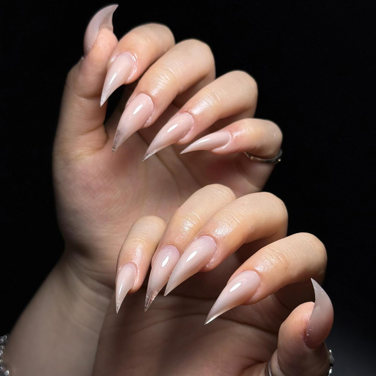 Wellquinn Short Cat Claw Curved Stiletto Nail Dual Forms for Extension, Sculptural Eagle Hawk Acrylic Nails Reusable Full Cover Mold Suitable for Polygel Solid Hard Builder Gel 280Pcs 14 Sizes Q57