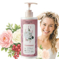 DEMIKI Shampoo for Women,Japanese Shampoo for Oily Hair, Keratin Care,Organic Rose Scent, Pink, Clarifying, Moisturizing, Anti Dandruff, Volumizing Hair Care, Sulfate Free & Paraben Free, 450ml,16oz