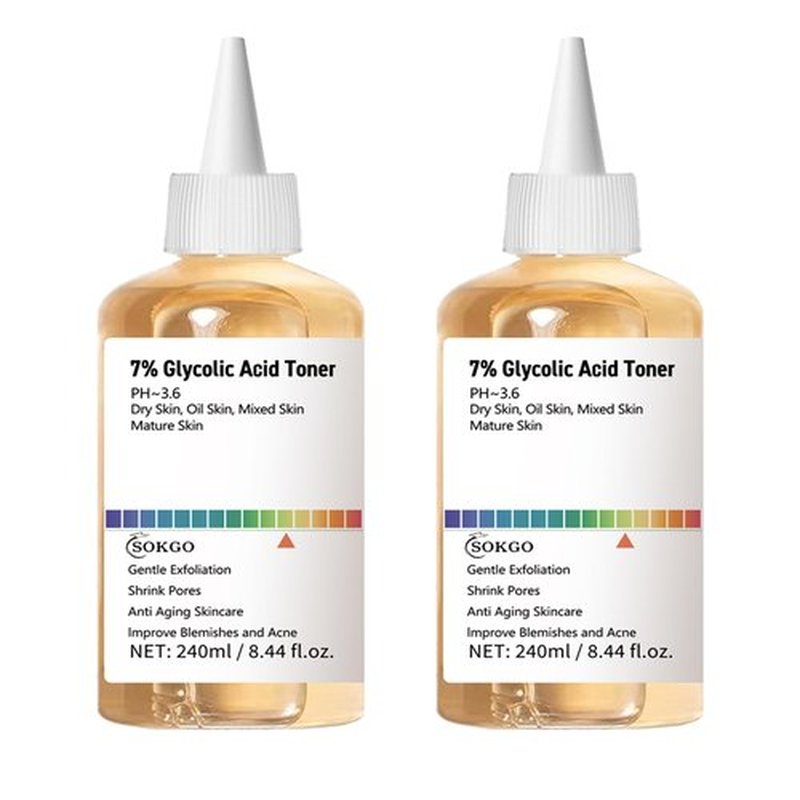 7% Glycolic Acid Exfoliating Toner, Exfoliating Facial Toner, Pore Minimizing Toner, Smooth Skin, Even Tone, Hydrating Formula
