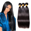 26 28 30 Inch Straight Human Hair Bundles Mixed Length Brazilian Virgin GveoXvo Straight Bundle Hair Extensions