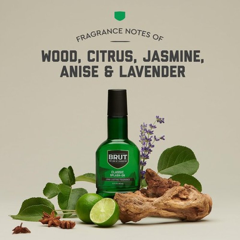 Brut Splash-On Original Fragrance - Bold, Long-Lasting Cologne for Men - 3.5 oz with Spicy Woods, Floral & Citrus Notes
