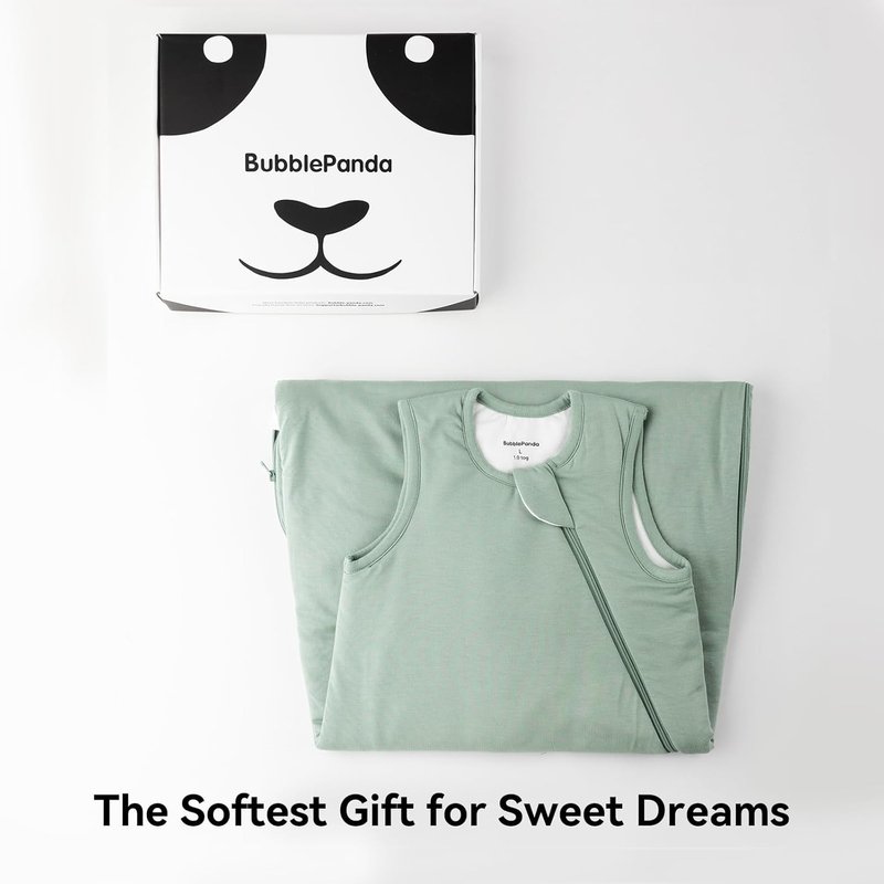 BubblePanda Bamboo Sleep Sack - Soft 0.5 Tog Wearable Blanket for Newborns & Infants (0-6 Months)