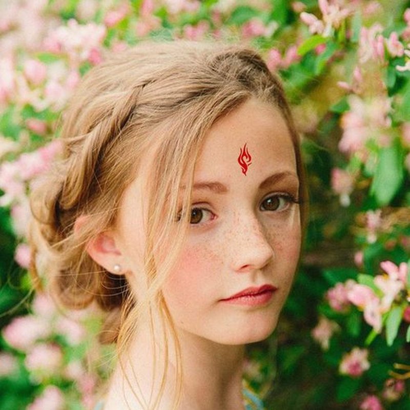 Lurrose Temporary Forehead Tattoo Stickers Chinese Style Decorative Stickers 30 Sheets