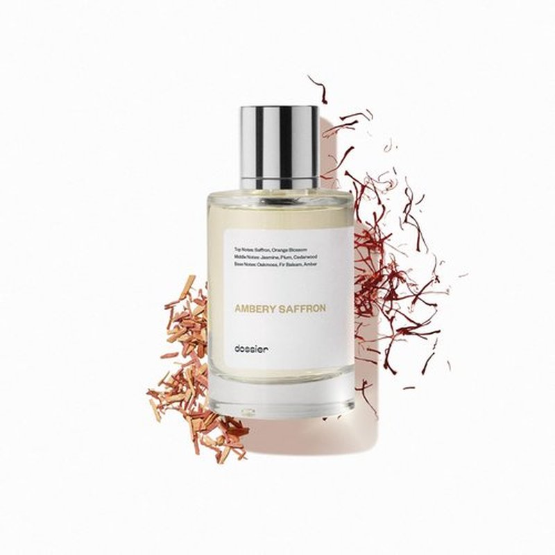 Dossier - Ambery Saffron Eau de Parfum - Vegan Unisex Perfume Inspired by MFK Baccarat Rouge 540 - 3.4 Fl Oz (100ml)