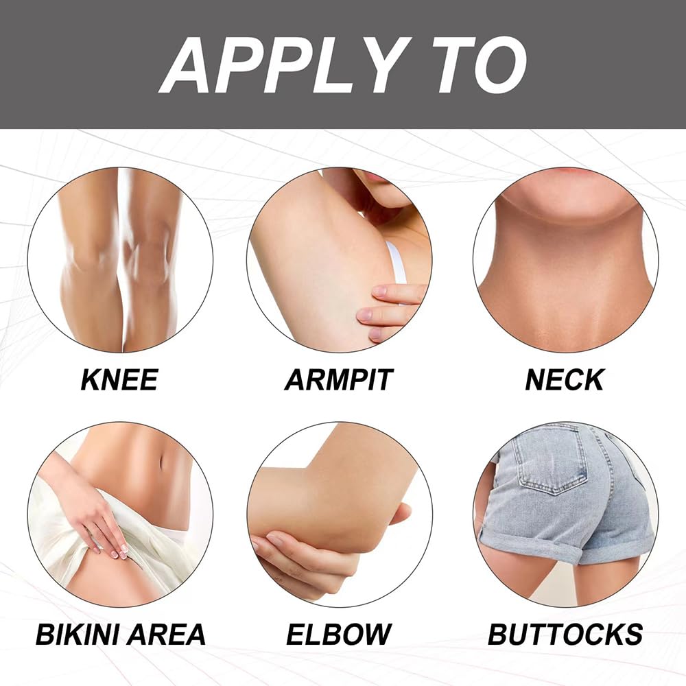 Crema para Aclarar las Axilas y Partes Intimas, Eliminador de Manchas Oscuras para la Cara, Crema Aclaradora para Áreas Íntimas, Cuello, Axilas, Codos, Muslos Internos y Rodillas