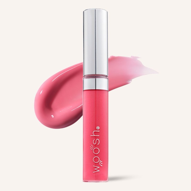 Woosh Beauty Spin-On Lip Gloss - Hydrating Hyaluronic Acid & Shea Butter, Vegan, Shine Finish