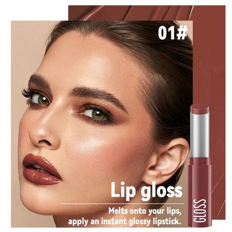 FeiCuiYun Brown Honey Tinted Lip Stain - Sheer Hydrating Lip Balm & Gloss for All Skin Tones