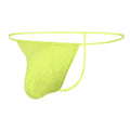 XYMAO Men's G String Thong for Man, Adjustable Bulge Pouch Male Thongs, Soft Breathable & Comfort Fit T Back Yellow