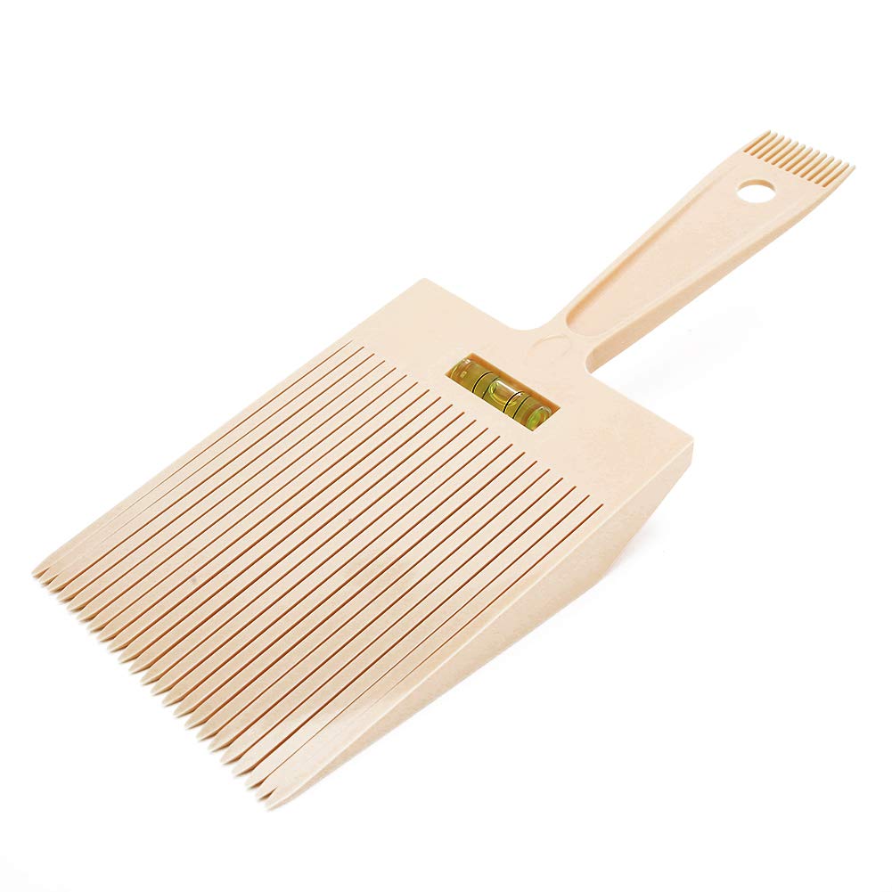 Haosie Flat Top Comb, Dual Ended Flattopper Comb, Barber Hair Tool with Level Bang Liquid, Professional Haircut Level