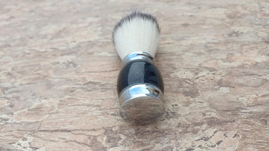 Shaving Brush with Synthetic Bristles & Acrylic Handle, CARBON Silvertip Badger Shaving Brush