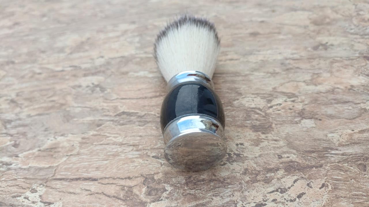 Shaving Brush with Synthetic Bristles & Acrylic Handle, CARBON Silvertip Badger Shaving Brush