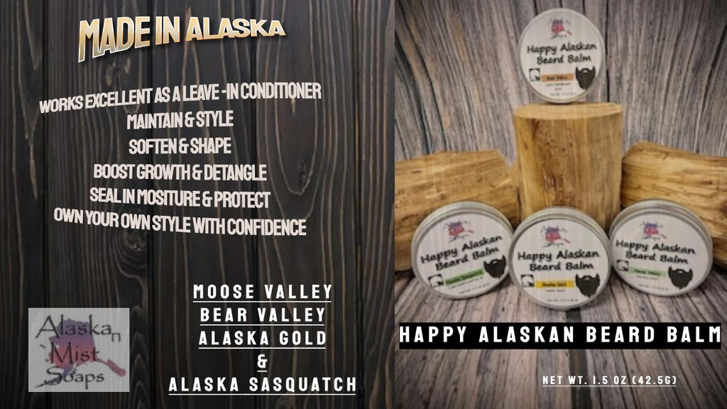 Happy Alaskan Beard Balm: Moose Valley, Bay Rum Scent