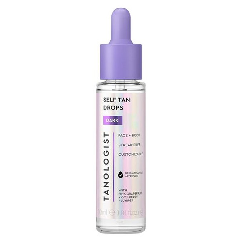 Tanologist Dark Self Tan Drops - Streak-Free Tanning Solution for Body & Face | Vegan, 1.01 fl. oz (30 ml)