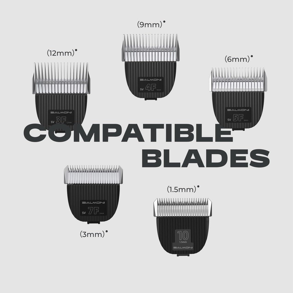BALMONI Detachable 4F Clipper Blade Macaroon Series – 9.5mm (3/8") Cutting Length, Built-in Guide Comb Effect, Stainless Steel Edge, Not Compatible with 5-in-1 Clippers