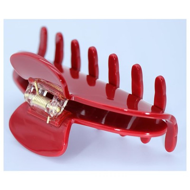 4-Inch Cherry Red Claw Clip for Women Girls, Medium Cute Acetate Hair Claw Clips for Thin Medium Thick Hair, Classic Durable French Banana Clip, Smooth Vibrant & Timeless Accessories, Gift Box Ready
