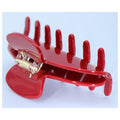 4-Inch Cherry Red Claw Clip for Women Girls, Medium Cute Acetate Hair Claw Clips for Thin Medium Thick Hair, Classic Durable French Banana Clip, Smooth Vibrant & Timeless Accessories, Gift Box Ready