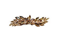 Faship Smoked Topaz Chocolate Brown Rhinestone Crystal Small Floral Hair Barrette Clip