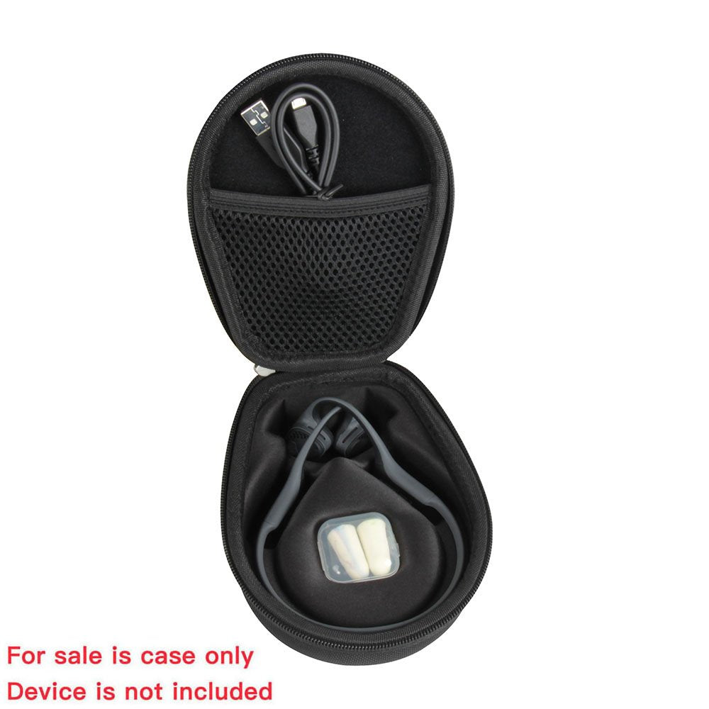 Hermitshell Case for AfterShokz Trekz Air/AfterShokz Aeropex/Titanium Mini/Shokz OpenRun Pro/SHOKZ OpenRun Pro 2 Open Ear Wireless Bone Conduction Headphones AS650 / AS800 (Black)