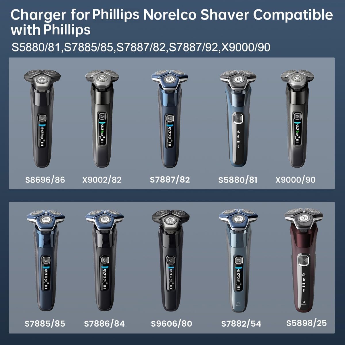 5V Charger Stand Compatible with Philips Norelco Shaver 7200, 5400, 6000, 7800, S9000