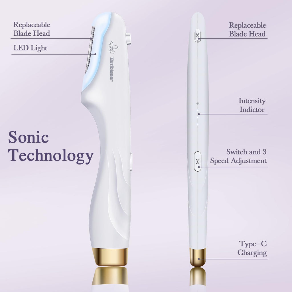 Butiblener Sonic Dermaplane razor for Women Face Blades